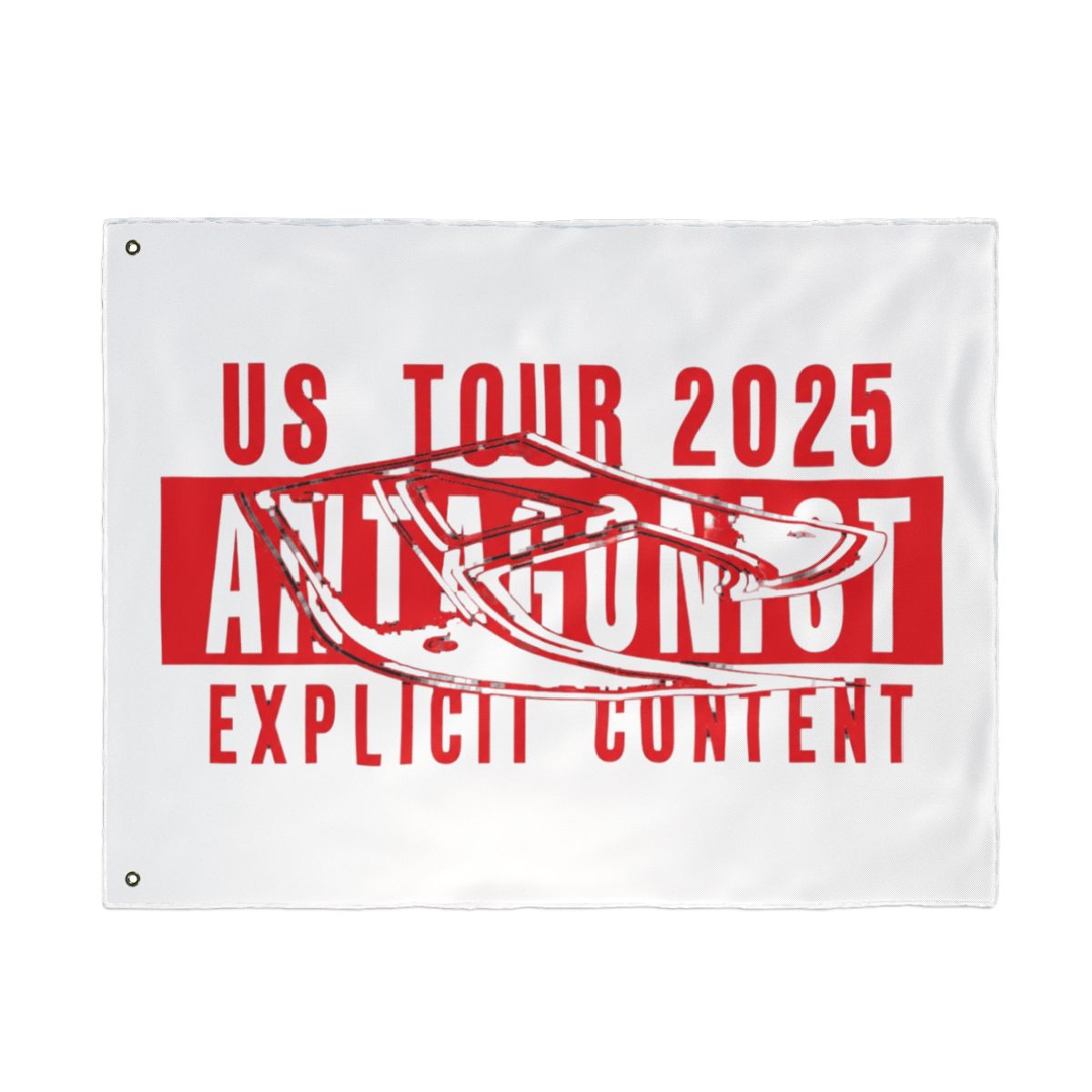 Antagonist Tour 2.0 Black & Red Flag | Playboi Carti - alternate angle 3, merchandise